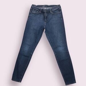 Ann Taylor Dark Blue Skinny Jeans | y2k skinny high waist